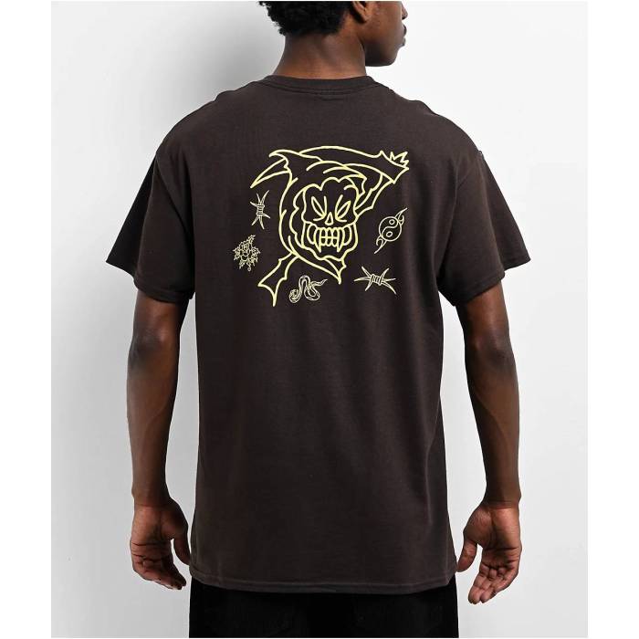Corduroy 【 Flash Brown T-Shirt Men\u0027s Brown 】 赤銅色 赤銅色 プルオーバー メンズ 赤銅色 赤銅色