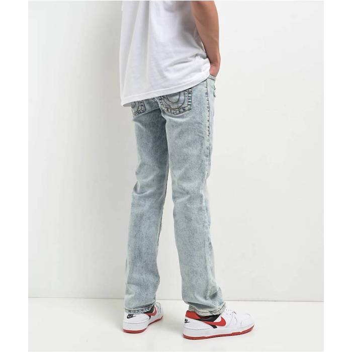 トゥルーレリジョン True Religion 【 Kids Ricky Light Blue Relaxed Straight Leg Denim Jeans Kids' Light Pastel Blue 】 青色 ブルー デニム ジーンズ 青色 ブルー