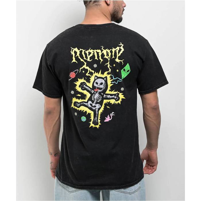リップンディップ Ripndip 【 Electric Black Wash T-Shirt Men's Black 】 黒色 ブラック Tシャツ メンズ 黒色 ブラック