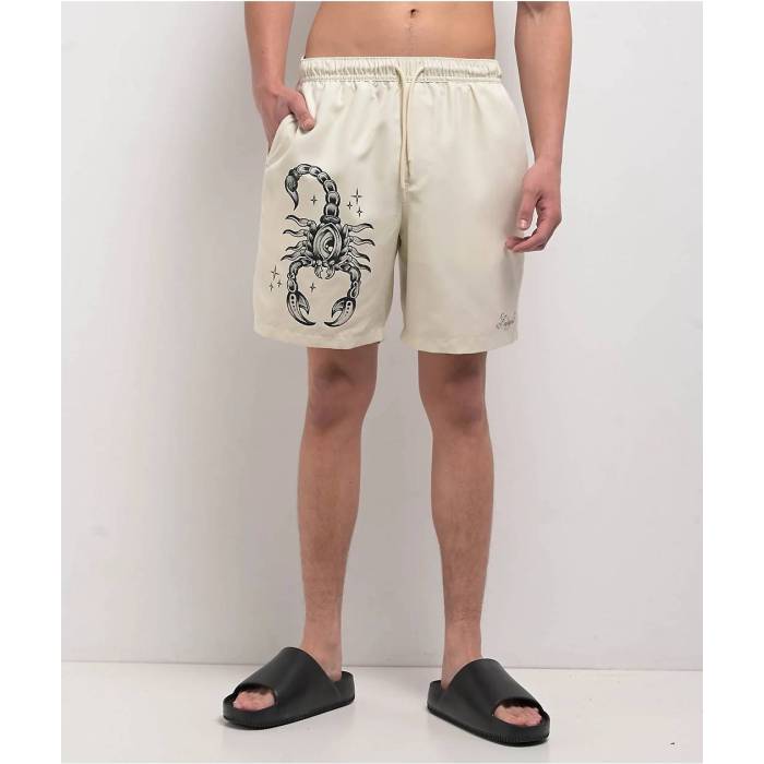 【★百貨店SALE★6/11真夜中2時迄】帝国 Empyre 【 Grom Scorpion Natural Board Shorts Men\u0027s Natural 】 自然的 さる股引き メンズ 自然的