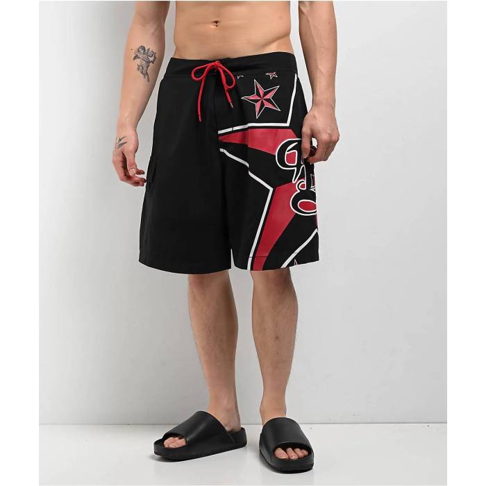 エンパイア Empyre 【 Rail Star Black Cargo Board Shorts Men's Black 】 黒色 ブラック カーゴ ショーツ メンズ 黒色 ブラック