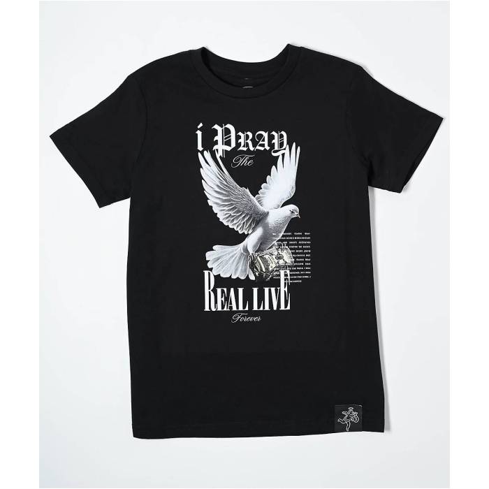 Hasta Muerte 【 Kids I Pray Black T-Shirt Kids' Black 】 黒色 ブラック Tシャツ 黒色 ブラック