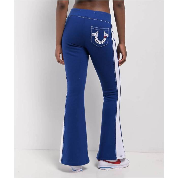 トゥルーレリジョン True Religion 【 Ford X Big T Irena Flare Sweatpants Women's Dark Blue 】 ロングタイツ レディース 青色 ブルー