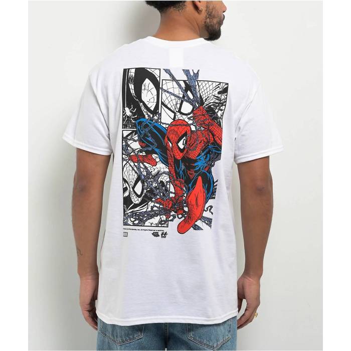 【★百貨店SALE★6/11真夜中2時迄】ハフ Huf 【 X Spider-Man Senses White T-Shirt Men\u0027s White 】 白いこと 白いこと ティーシャツ メンズ 白いこと 白いこと
