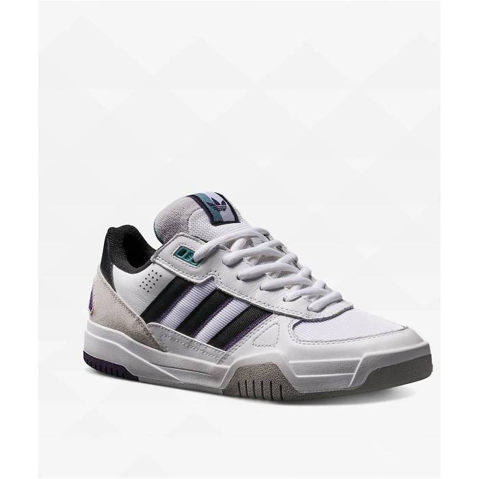 アディダス Adidas 【 Tekkira Cup White Grey \u0026 Purple Skate Shoes Men\u0027s White 】 白いこと 白いこと 薄墨色 薄墨色 Purple 紫・パープル Skate 滑る シューズ 運動すること靴 メンズ 白いこと 白いこと
