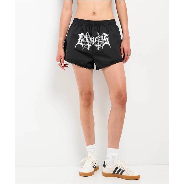 Lurking Class By Sketchy Tank 【 Lace Trim Black Shorts Women's Black 】 黒色 ブラック ショーツ レディース 黒色 ブラック
