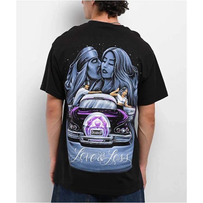 【★百貨店SALE★6/11真夜中2時迄】Dga 【 Love N Loss Black T-Shirt Men\u0027s Black 】 黒いこと 黒いこと ティーシャツ メンズ 黒いこと 黒いこと