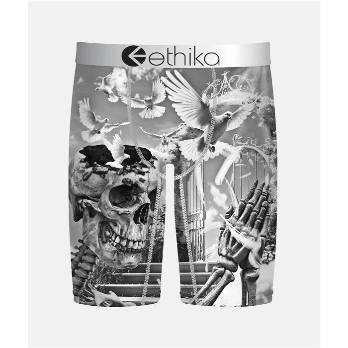 【★百貨店SALE★6/11真夜中2時迄】エシカ Ethika 【 Kids Free Ya Mind Boxer Briefs Kids\u0027 Silver 】 無償性 Silver しろがね色・しろがね色