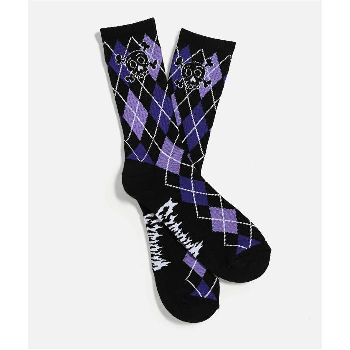 $Hei$Ty 【 Sheisty Argyle Black Crew Socks Men's Black 】 黒色 ブラック クルー ソックス・靴下 メンズ 黒色 ブラック