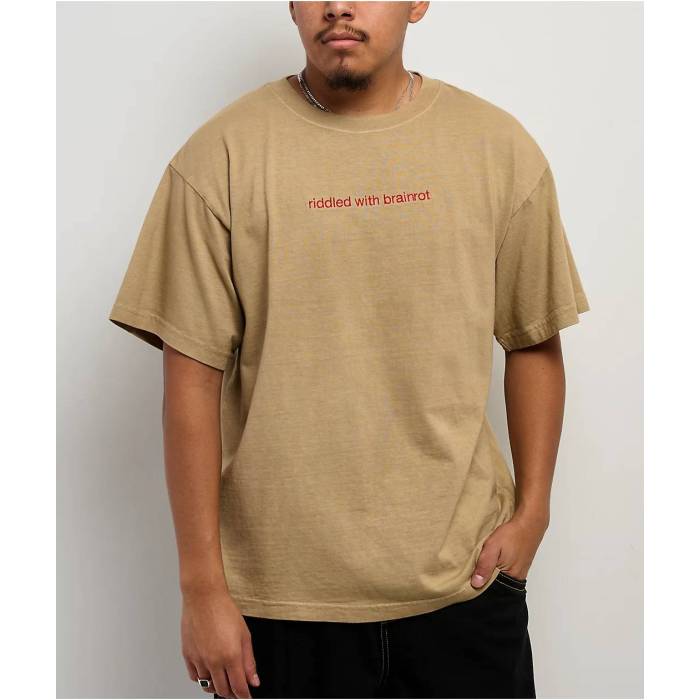 【★百貨店SALE★6/11真夜中2時迄】A.lab 【 Brainrot Natural T-Shirt Men\u0027s Natural 】 自然的 ティーシャツ メンズ 自然的