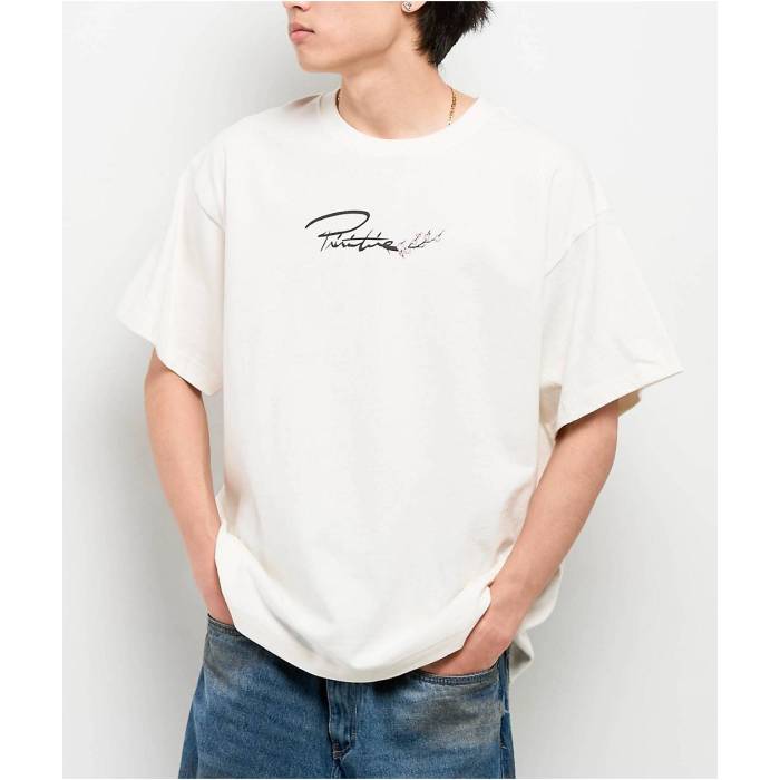 【★百貨店SALE★6/11十二時2時迄】大時代 Primitive 【 Hills Cream Heavyweight T-Shirt Men\u0027s Natural 】 皮膚軟化剤 プルオーバー メンズ 自然的