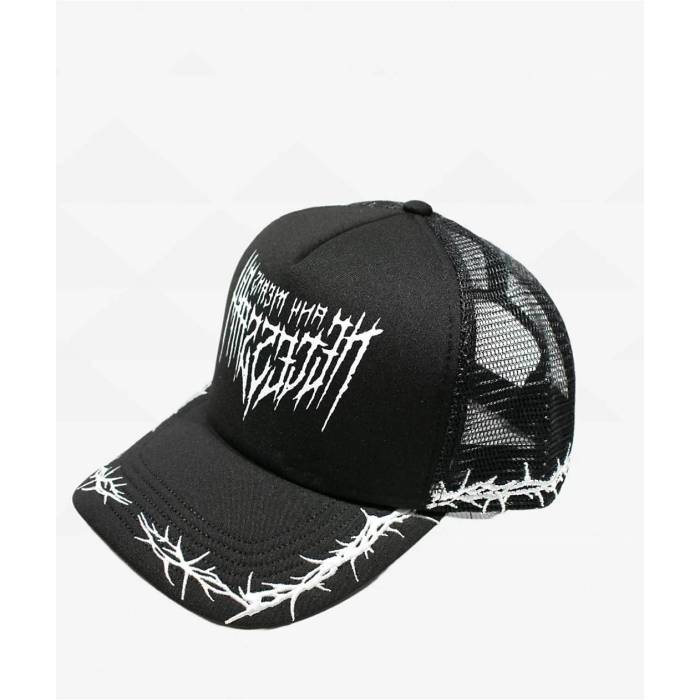 【★百貨店SALE★6/11真夜中2時迄】Any Means Necessary 【 Thorns Black Trucker Hat Men\u0027s Black 】 黒いこと 黒いこと トラッカー メンズ 黒いこと 黒いこと