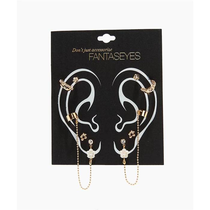 Fantas Eyes Inc 【 Fantas Eyes Excite Gold Ear Stack Earring Set Women's Gold 】 ゴールド レディース ゴールド
