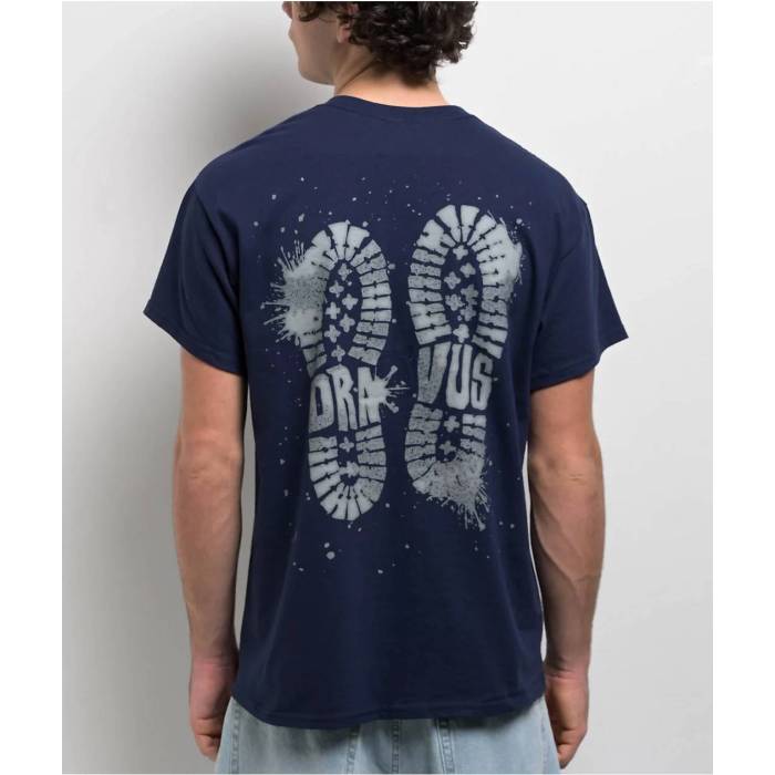 【★百貨店SALE★6/11真夜中2時迄】Dravus 【 Muddy Boots Navy T-Shirt Men\u0027s Navy 】 ブーツ 紺色 米国海軍 ティーシャツ メンズ 紺色 米国海軍