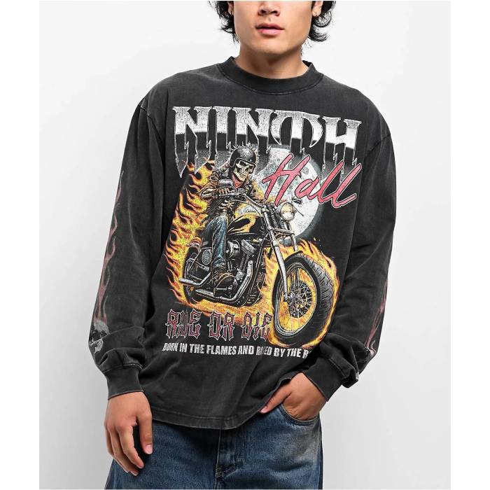 【★百貨店SALE★6/11真夜中2時迄】Ninth Hall 【 Born In Flames Vintage Black Long Sleeve T-Shirt Men\u0027s Black 】 フレームス vintage ビンテージ・ヴィンテージ 黒いこと 黒いこと Sleeve 衣袂 ティーシャツ メンズ 黒いこと 黒いこと