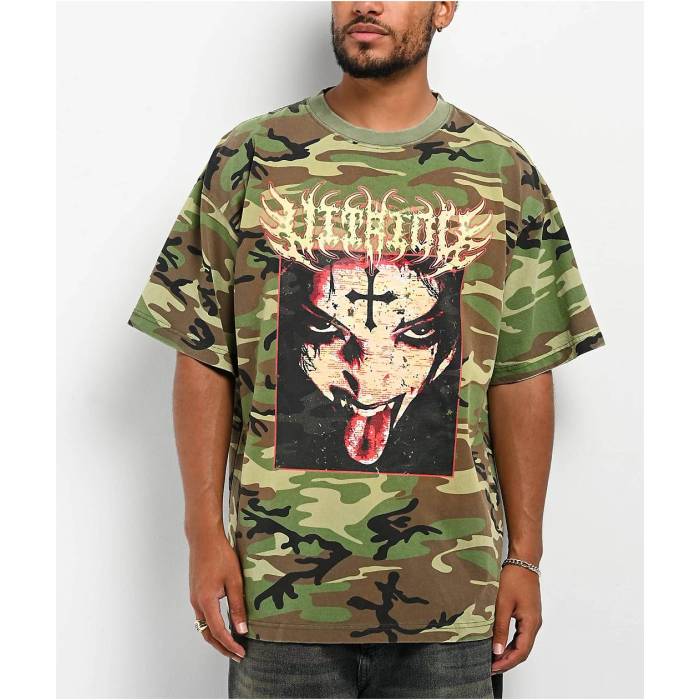 Vitriol 【 Unfazed Camo T-Shirt Men\u0027s Camouflage 】 家鴨柄 プルオーバー メンズ