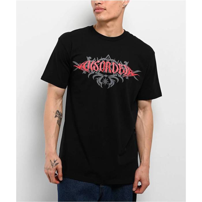 Disorder Skateboards 【 Disorder Death Star Black T-Shirt Men's Black 】 黒色 ブラック Tシャツ メンズ 黒色 ブラック