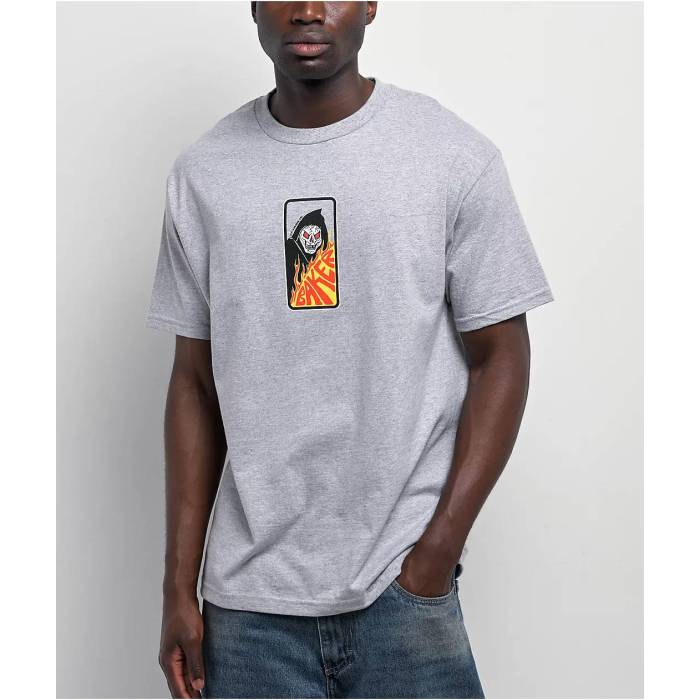 Baker Skateboards 【 Baker 456 Grey T-Shirt Men\u0027s Grey 】 薄墨色 薄墨色 プルオーバー メンズ 薄墨色 薄墨色