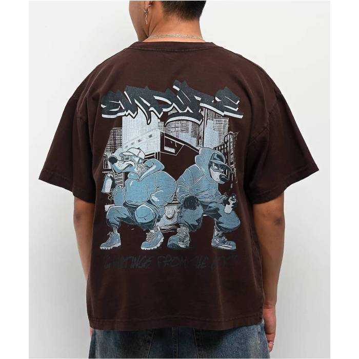エンパイア Empyre 【 Greetings Brown T-Shirt Men's Brown 】 茶色 ブラウン Tシャツ メンズ 茶色 ブラウン