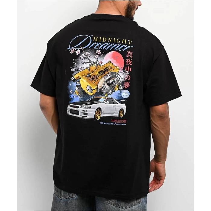 【★百貨店SALE★6/11真夜中2時迄】DGK Dgk 【 Midnight Dreamer Black T-Shirt Men\u0027s Black 】 黒いこと 黒いこと ティーシャツ メンズ 黒いこと 黒いこと