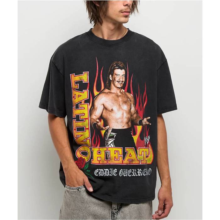 Wwe 【 Latino Heat Black Wash T-Shirt Men's Black 】 ヒート 黒色 ブラック Tシャツ メンズ 黒色 ブラック|スニケス