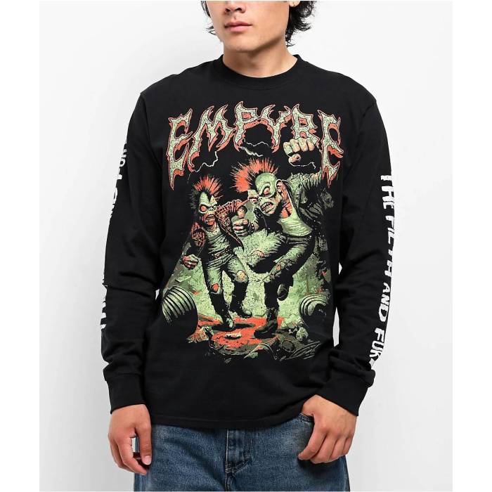 【★百貨店SALE★6/11真夜中2時迄】帝国 Empyre 【 Swamp Tour Black Long Sleeve T-Shirt Men\u0027s Black 】 黒いこと 黒いこと Sleeve 衣袂 ティーシャツ メンズ 黒いこと 黒いこと