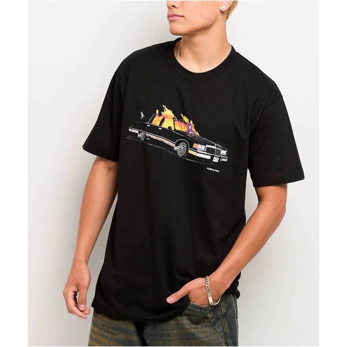 Purple Wax 【 Highway To Hell Black T-Shirt Men's Black 】 黒色 ブラック Tシャツ メンズ 黒色 ブラック