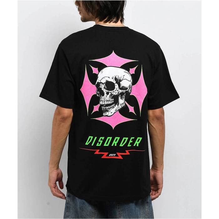 Disorder Skateboards 【 Disorder Chopper Black T-Shirt Men\u0027s Black 】 クリーヴァ 黒いこと 黒いこと プルオーバー メンズ 黒いこと 黒いこと