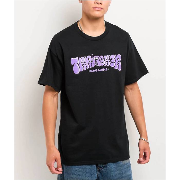 Thrasher 【 Bully Black T-Shirt Men\u0027s Black 】 黒いこと 黒いこと プルオーバー メンズ 黒いこと 黒いこと