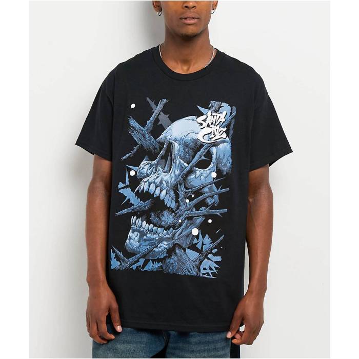 サンタ船路 滑る Santa Cruz Skate 【 Santa Cruz Pace Deathtrap Black T-Shirt Men\u0027s Black 】 黒いこと 黒いこと プルオーバー メンズ 黒いこと 黒いこと