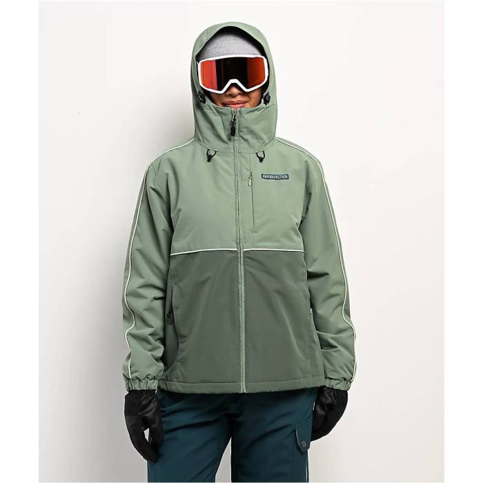 Airblaster 【 Lady Revert Lagoon 10K Snowboard Jacket Women\u0027s Green 】 Jacket 上衣 レディース green 緑・緑であること スポーツ・アウトドア-ウィンタースポーツ