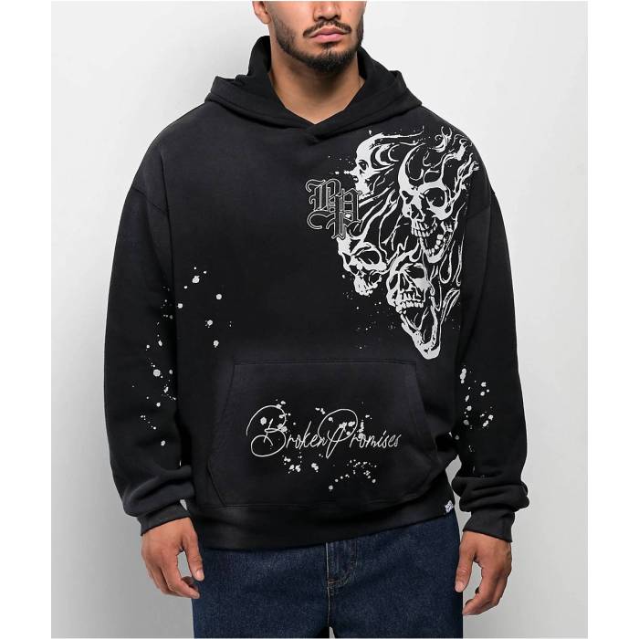Broken Promises 【 Storm Of Chaos Black Hoodie Men's Black 】 黒色 ブラック フーディー パーカー メンズ 黒色 ブラック｜スニケス