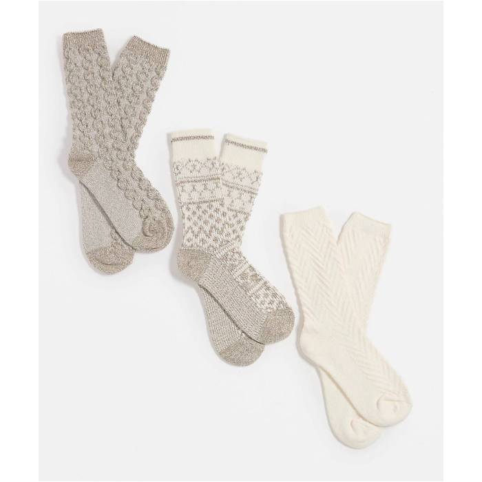 ベアパウ Bearpaw 【 Diamond Fair Isle 3 Pack Crew Socks Women's Assorted 】 ダイヤモンド クルー ソックス・靴下 レディース
