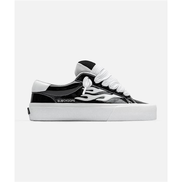Straye 【 X Blackdope Logan Puff Black Patent Leather Skate Shoes Men's Black 】 黒色 ブラック パテント レザー Skate スケート シューズ 運動靴 メンズ 黒色 ブラック