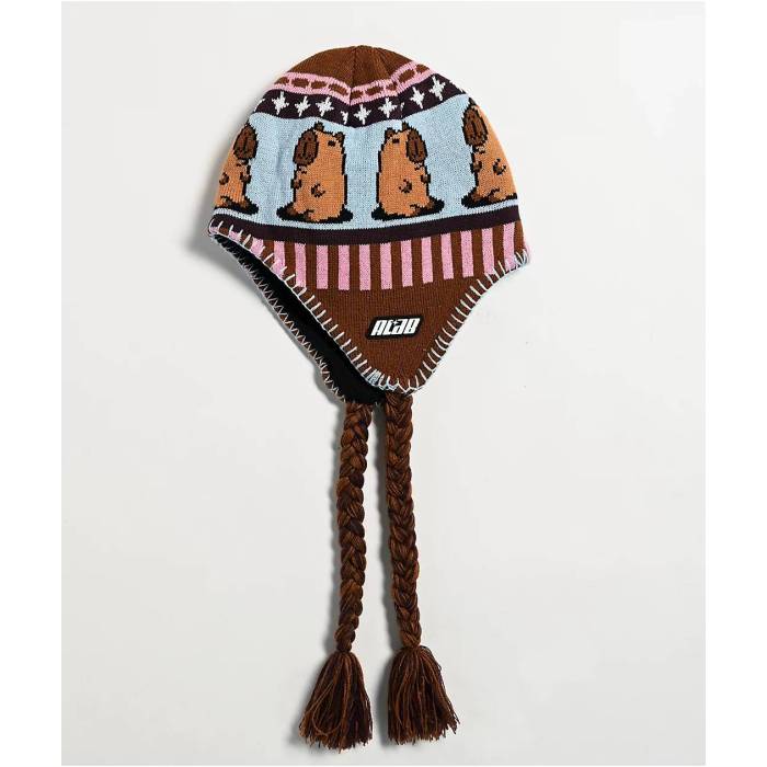 A.lab 【 Capybara Brown Flap Beanie Men's Brown 】 茶色 ブラウン キャップ 帽子 メンズ 茶色 ブラウン|スニケス