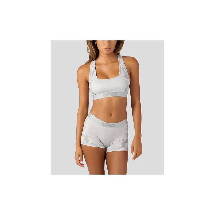 【★百貨店SALE★6/11真夜中2時迄】ピーエスディーアンダーウェア Psd Underwear 【 Psd X Playboy Neo Sports Bra Women\u0027s Grey 】 ネオ レディース 薄墨色 薄墨色