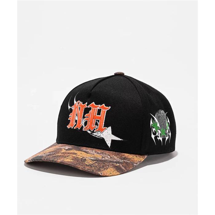 Ninth Hall 【 A Frame Star Black & Camo Snapback Hat Men's Black 】 黒色 ブラック カモ柄 Snapback スナップバック バッグ メンズ 黒色 ブラック 13,860円