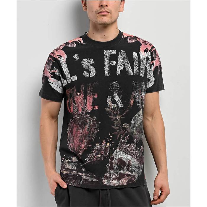 Ninth Hall 【 All Is Fair Black Wash T-Shirt Men's Black 】 黒色 ブラック Tシャツ メンズ 黒色 ブラック