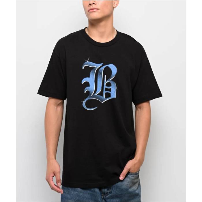 The Bunt 【 Big B Black T-Shirt Men\u0027s Black 】 黒いこと 黒いこと プルオーバー メンズ 黒いこと 黒いこと
