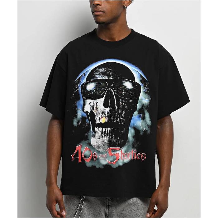 40S \u0026 Shorties 【 Tales Black T-Shirt Men\u0027s Black 】 黒いこと 黒いこと プルオーバー メンズ 黒いこと 黒いこと