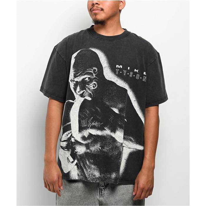 【★百貨店SALE★6/11真夜中2時迄】Mike Tyson Collection 【 Mike Tyson Wind Up Black Wash T-Shirt Men\u0027s Black 】 黒いこと 黒いこと ティーシャツ メンズ 黒いこと 黒いこと