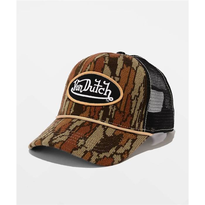 【★百貨店SALE★6/11真夜中2時迄】フォンダッチ Von Dutch 【 Stealth Stitch Camo Trucker Hat Men\u0027s Multicolor 】 ステルス 合鴨柄 トラッカー メンズ