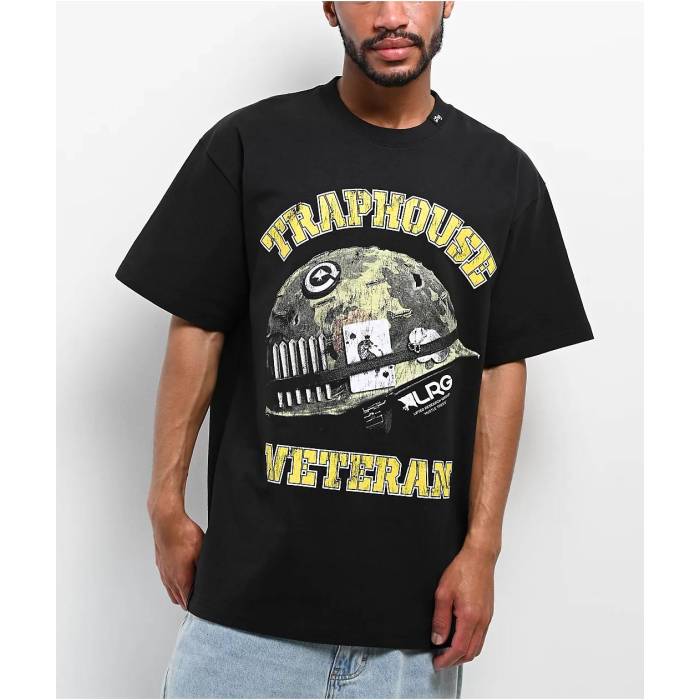 Lrg 【 Traphouse Veteran Black T-Shirt Men's Black 】 黒色 ブラック Tシャツ メンズ 黒色 ブラック