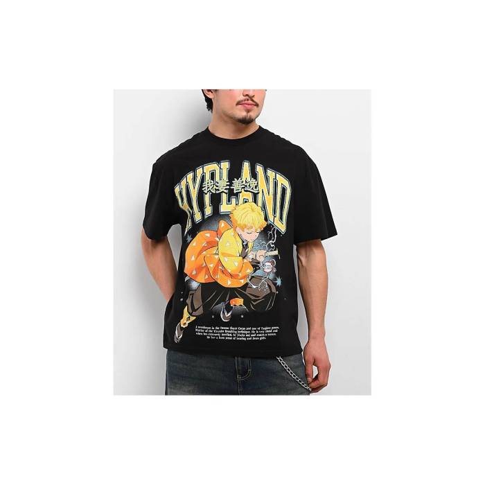 【Hypland】Hypland 【 X Demon Slayer Thunder Clap Zenitsu Black T-Shirt Men's Black 】 サンダー 黒色 ブラック Tシャツ メンズ｜スニケス