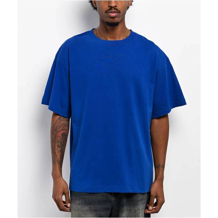 【★百貨店SALE★6/11十二時2時迄】Ita 【 Portal Royal Blue Boxy T-Shirt Men\u0027s Blue 】 青み 青色 プルオーバー メンズ 青み 青色