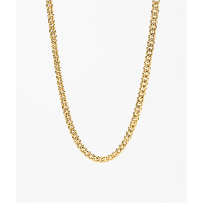 The Gold Gods 【 6Mm Gold Miami Cuban Chain Necklace Men's Black 】 ゴールド マイアミ キューバン ネックレス メンズ 黒色 ブラック|スニケス