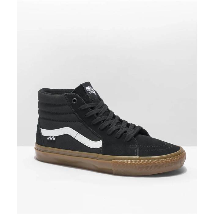 ヴァンズ Vans 【 Sk8-Hi Pro Black & Gum Skate Shoes Men's Black 】 スケートハイ プロ 黒色 ブラック Skate スケート シューズ 運動靴 メンズ 黒色 ブラック