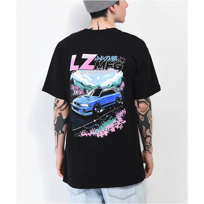 Lzmfg 【 Touge Dreams Black T-Shirt Men's Black 】 黒色 ブラック Tシャツ メンズ 黒色 ブラック