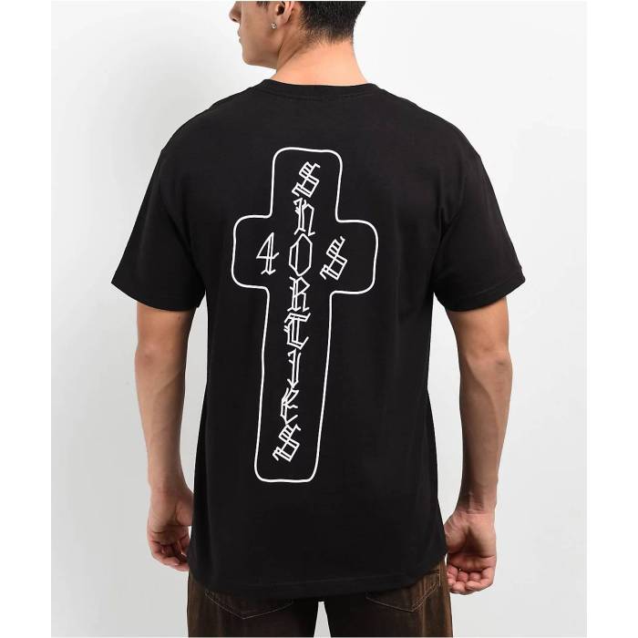 【★百貨店SALE★6/11真夜中2時迄】40S \u0026 Shorties 【 Og Script Logo Black T-Shirt Men\u0027s Black 】 原作 ロゴタイプ 黒いこと 黒いこと ティーシャツ メンズ 黒いこと 黒いこと