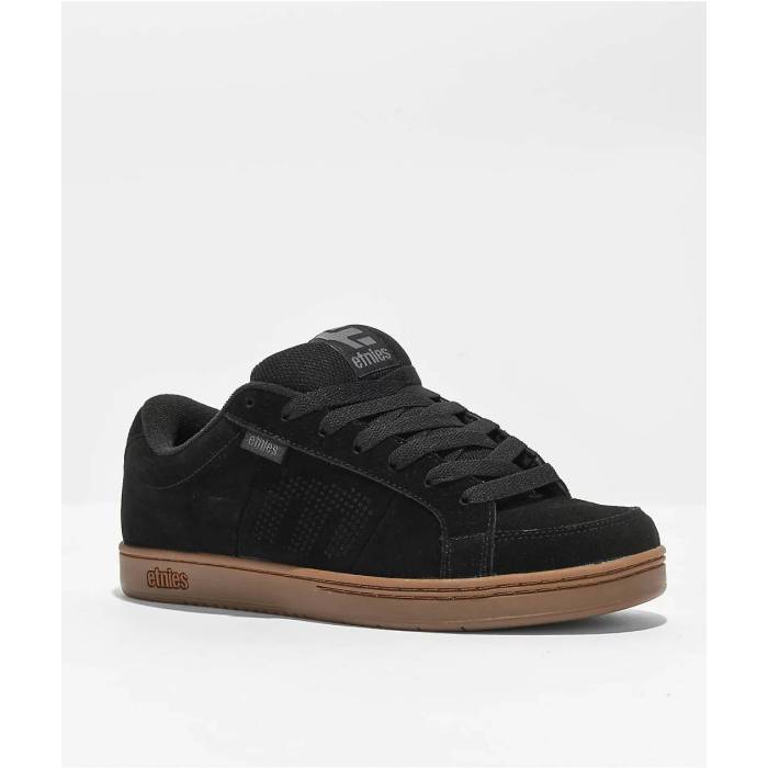 【★百貨店SALE★6/11真夜中2時迄】エトニーズ Etnies 【 Kingpin Black Dark Grey \u0026 Gum Skate Shoes Men\u0027s Black 】 黒いこと 黒いこと 薄墨色 薄墨色 Skate 滑る シューズ 運動すること靴 メンズ 黒いこと 黒いこと